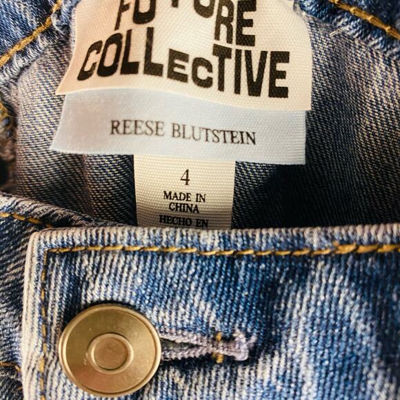 Future Collective Collab Reese Blutstein High Rise Cargo Jeans Size 4 NWT - Picture 9 of 11